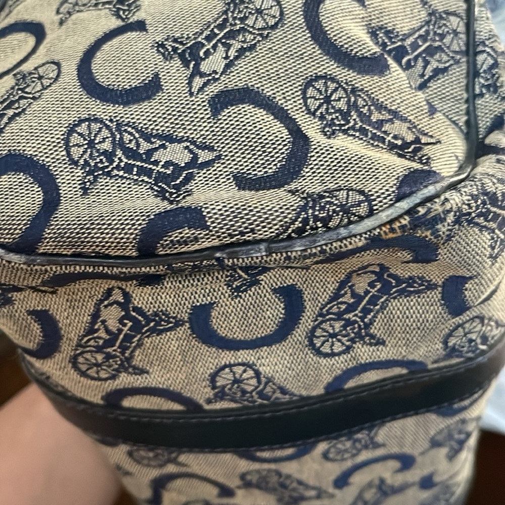 Celine Navy blue and Tan Bag - Picture 5 of 6